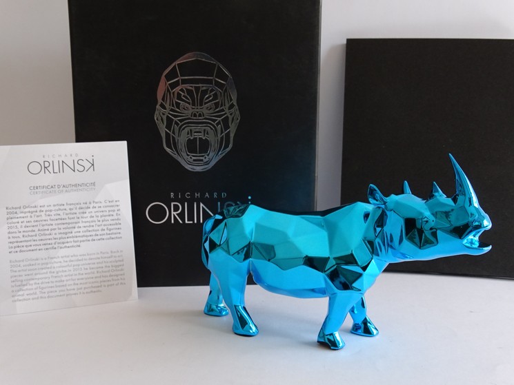 Richard Orlinski – Rhino Spirit – Édition Spéciale – Azur – (Édition Épuisée) – Image 2
