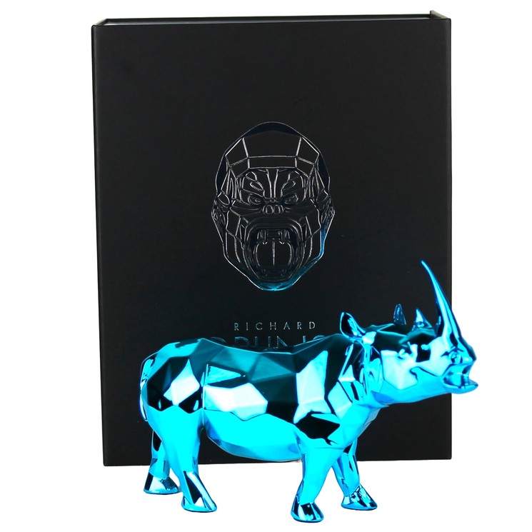 Richard Orlinski – Rhino Spirit – Édition Spéciale – Azur – (Édition Épuisée)