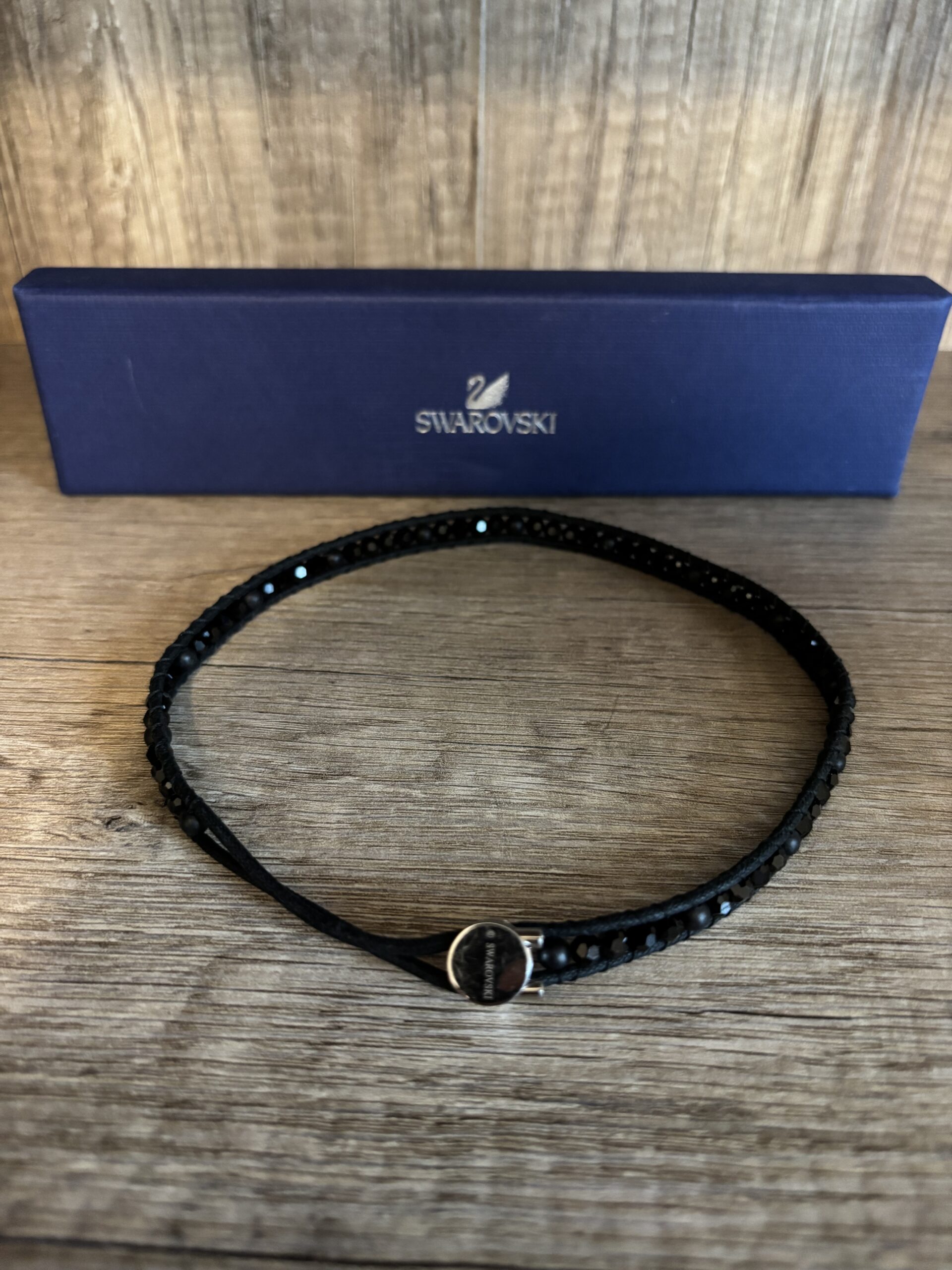 Swarovski – Bracelet Double Tour & Collier Ras-de-Cou – Cristaux Facettés – Image 2